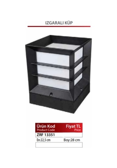 Zerpa Kare Küp Izgaralı Siyah Çok Renkli