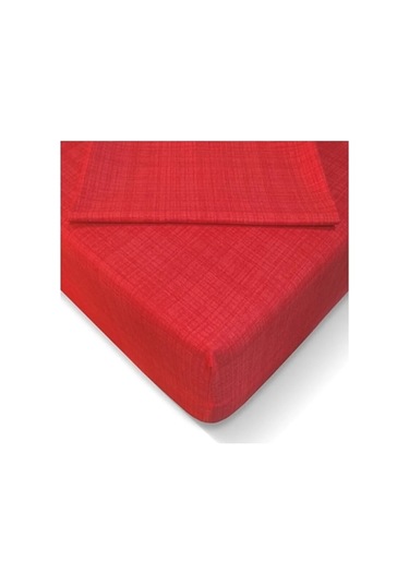 Özlü Fitted Lastikli Tek Kişilik Çarşaf Seti 100x200 -kırmızı