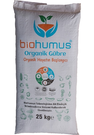 Biohumus Organik Gübre 25 KG Tekli