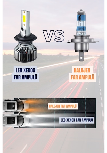 Photon Duo H1 Şimşek Etkili 12v Led Xenon Far Ampulü Seti
