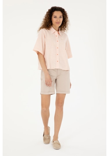 U.s. Polo Assn. Kadın Taş Şort / Bermuda 50281722-vr049 TAŞ Taş
