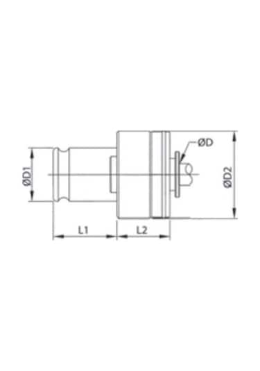 Fett M6 Emniyetli Tip Kılavuz Adaptörü Ø31