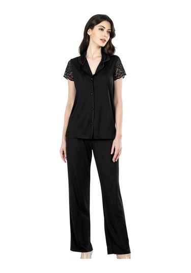 Ahu 7678 Penye Kısa 7lı Set-siyah Siyah