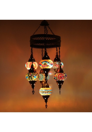 Dekoratif EL YAPIMI DEKORATİF AVİZE MOZAİK SARKIT