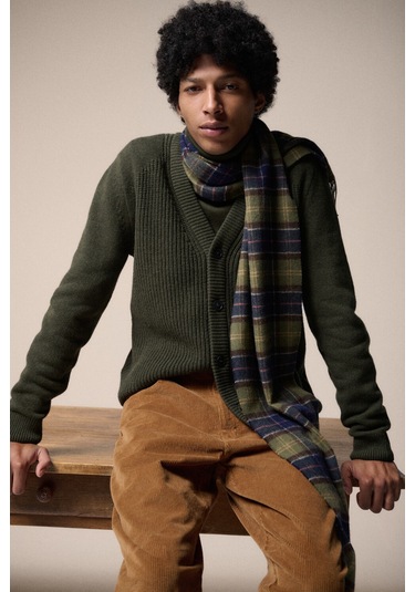 Barbour Mainland Knitted Hırka Ol51 Olive Yeşil