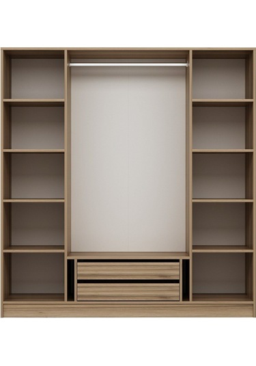 Kale Plus 4 Kapaklı 2ç Dolap Dore Plus Dore Füme Cam 190cm Ceviz