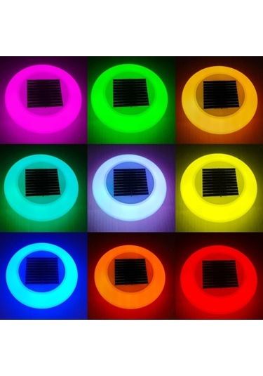 Ebitda Güneş Enerjili Bahçe Lambası - Rgb Dekoratif Işıklar - Topraklama Fişi - Pe Malzemeli - Uzaktan Kumanda İle Kontrol Edilebilir