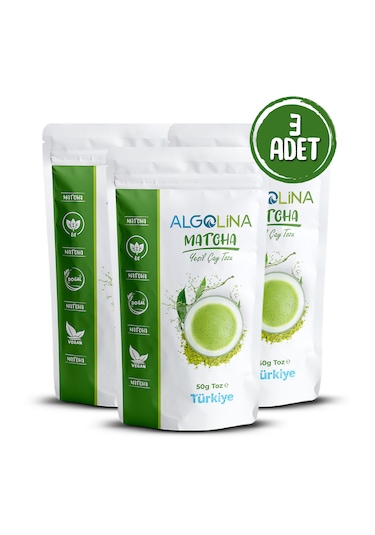 Algolina Matcha Yeşil Çay Tozu 3 x 50 G