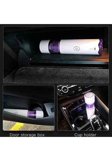 Qianfan Mini Protable Araba Süpürgesi, Hızlı Temizlik Için Akülü