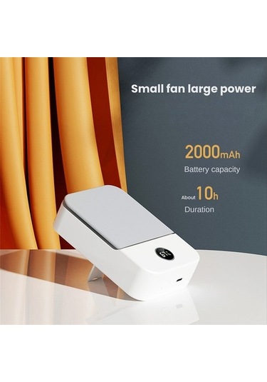 Gömlek Için Mini Bel Klipsi, Açık Hava Kampı Için Kalan Gücü Gösteren Taşınabilir Kişisel Boyun Fanı 3376 Renkli