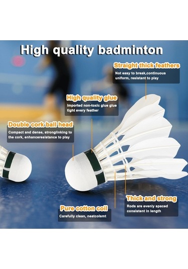Flybuy Ve Tüylü Top Seti Sağlam Raketi Profesyonel Performans İle Hafif Demir Badminton Alaşımlı 3 - Vb
