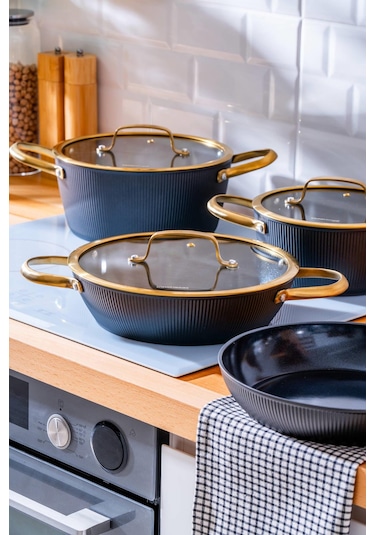 Ultimate Pro 7 Parça Tencere Seti - Siyah