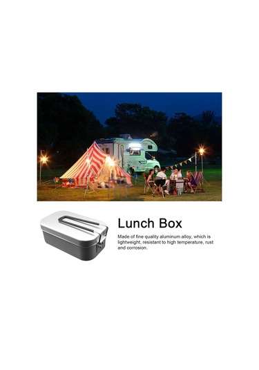 Mufunye El Taşınabilir Alüminyum Alaylı Yemek Kutusu , Isıya Dayanıklı Sap - Mini Boyutlu Çok Renkli