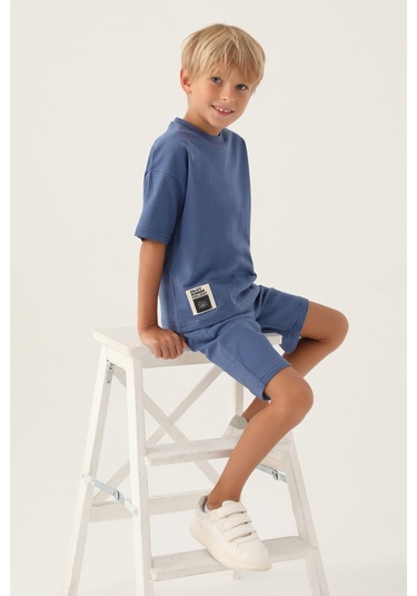 Rolypoly Enjoy Summer İndigo Erkek Çocuk Bermuda Takım 5274-43132 İndigo