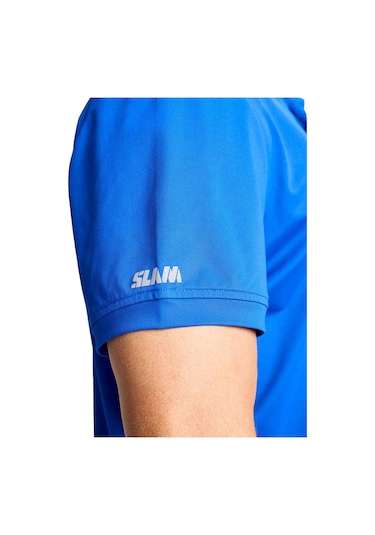 Slam Slam Tech Pique Polo Erkek Mavi Tişört W11 Mavi