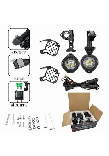 Enduro Ve Gs Serileri Uyumlu Motosiklet Led Sis Farı 12v-24v 40w