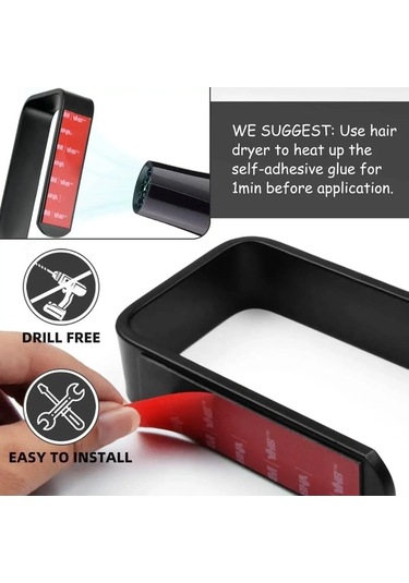 Maoyaya Yapışkanlı Tuvalet Kağıdı Tutucu Çok Renkli Plastik Rulo, Renkli Tuvalet Kağıdı Takımı Çok Renkli