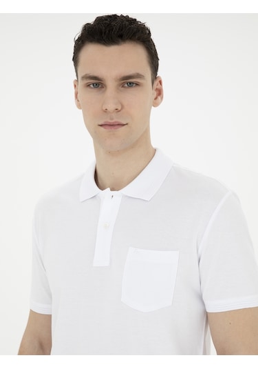 Pierre Cardin Erkek Beyaz Tişört Basic 50280753-vr013 Beyaz