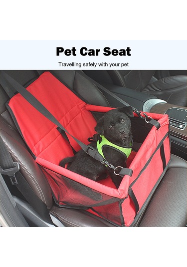 Geeroyoo Araç İçi Kullanım İçin Su Geçirmez Çıkarılabilir Kedi Ve Köpek Taşıma Yatağı - Siyah Ayak İzi Desenli