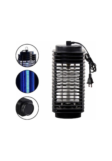 Springsun Sessiz Led Isı Lambası 110v-220v, Dışarıda Kullanım İçin Dayanıklı Pvc, Mor Işıkla Etkin Sinek Öldürücü, Siyah, Küçük Avrupa Standartı Çok Renkli