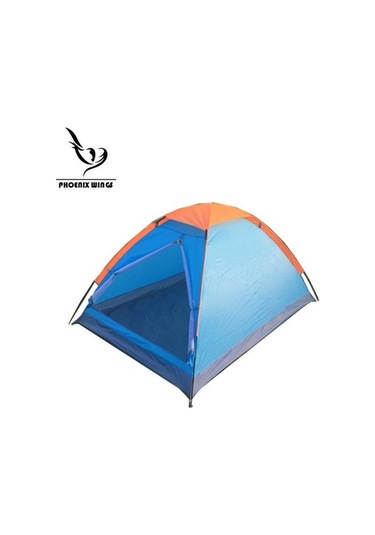 Prestigegoods Outdoor Tek 2 Kişilik Su Geçirmez Kamp Çadırı Mavi - Turuncu 200x140x110 Cm Mavi - Turuncu
