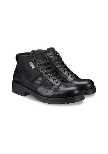Bot Erkek Oxm003606 Oxs Frank 0036 Mıd M Leather/nylon Black Siyah