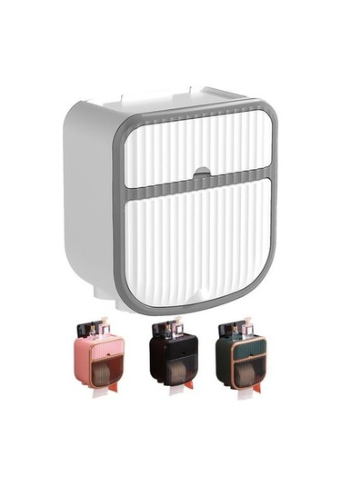 Pembe Doku Kabı Neme Dayanıklı Organizatör Plastik Kolay Kurulum Duvar Asılı Tuvalet Kağıdı Raf Ev Gereçleri