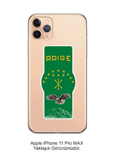 Adige Çerkes Bayrak Telefon Tablet Etiketi