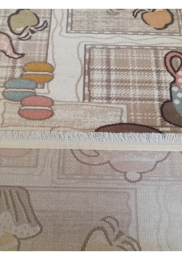 Aslan Home Yatak Odası Takımı Üç Lü Yolluk , Küçük Mutfak Desenli Halı Fincan Desenli Yolluk Halı