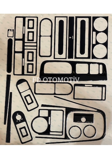 Volkswagen Bora Full Özel Set PianoBlack Parlak Siyah Torpido Konsol Kaplama