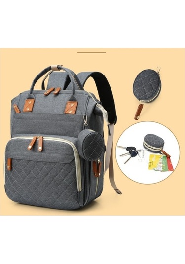 Novahub Sırt Koyu Kapasiteli Gri Dinosaurs Çantası Büyük Bölmeli Bebek Anne Altın - Ye Altın