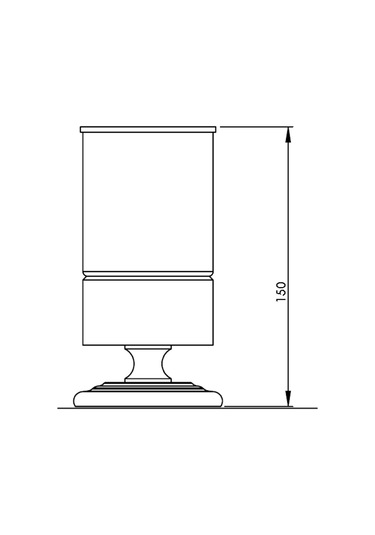 Serel Luna Tezgah Üstü Diş Fırçalık Altın Görünümlü 140110012a Sarı