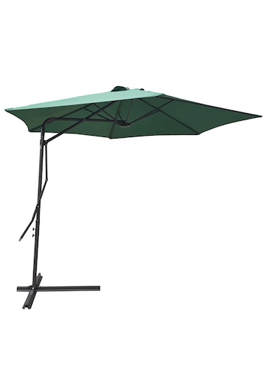 Yandan Kollu Şemsiye Yeşil Bahçe Şemsiyesi