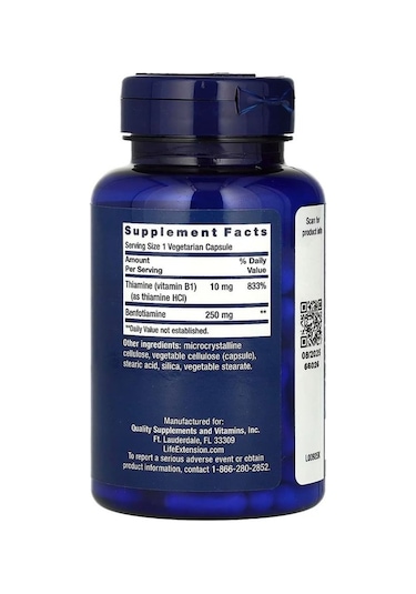 Life Extension Mega Benfotiamine 250 Mg 120 Veggie Kapsül