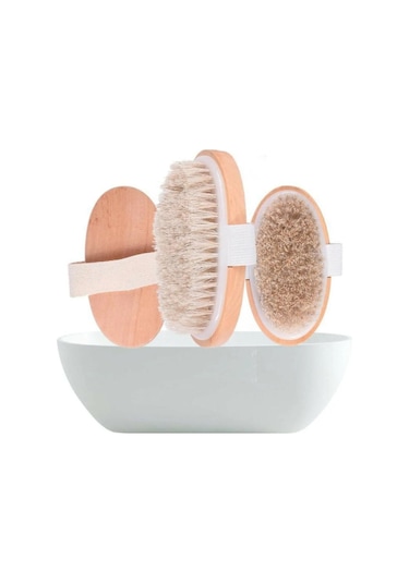 Doğal At Kılı Oval Selüloit Giderici Selülit Fırçası