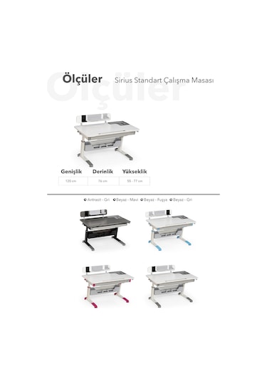 Sirius Standart Yükseklik Ve Eğim Ayarlı Çekmeceli Bilgisayar, Ofis Ve Çalışma Masası Ekru Fuşya Gri Sirius Standart Yükseklik Ve Eğim Ayarlı Çekmeceli Bilgisayar, Ofis Ve Çalışma Masası Ekru Fuşya Gri