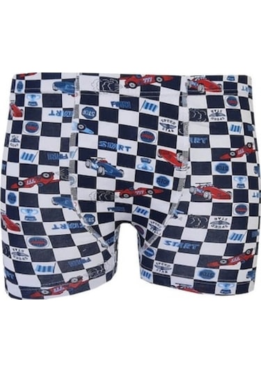 Tutku 6Lı Erkek Çocuk Renkli Boxer Desenli Baskılı Pamuklu Rahat