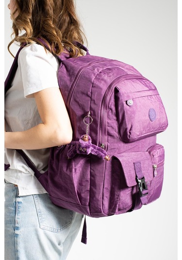 Ultra Hafif Çok Cepli Su Geçirmez Sırt Çantası Mor Model: 571-1k - Mor