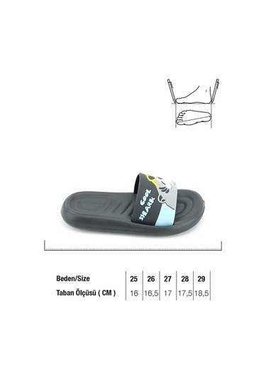 Gezer Yazlık Erkek Çocuk Eva Terlik Gt5ype.15536.00.010.2n Siyah