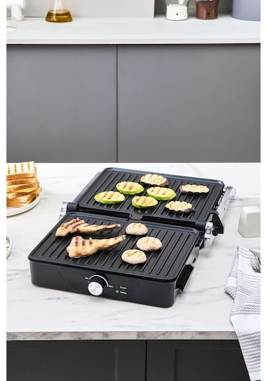 Cookplus x Karaca Inox 2000w Izgara ve Tost Makinesi 4 Dilim