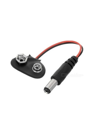 Koodmax - 5 Adet - 9v Pil Başlığı 9 Volt Pil Yuvası Pil Yatağı Jaklı - T Model - Arduino Uyumlu