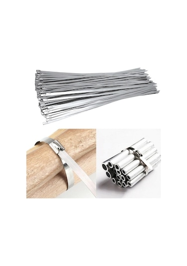 Pazly Suntek Paslanmaz Kablo Çelik Bağları Amaçlı 4.6x150mm 100xmulti Mu