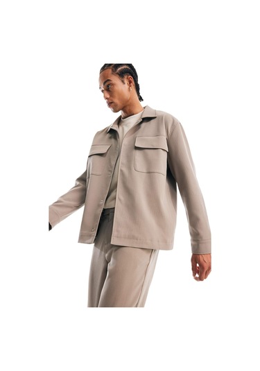 DeFacto Relax Fit Polo Yaka Çıtçıtlı Cepli Gömlek Ceket D7281AX25SPKH400