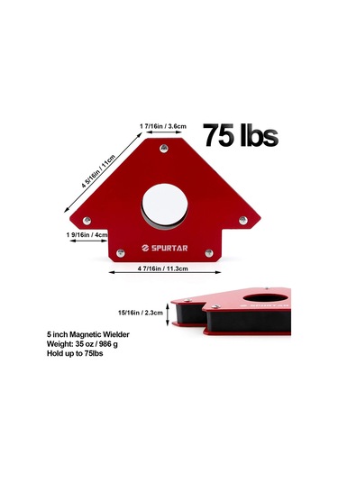 Manyetik Gönye, Açılı Kaynak Tutucu Mıknatıs, Ebat Seçenekli 75 Lbs