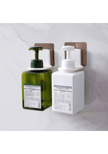 Tongxida 10 Adet Tuvalet Şampuanı Duş Jeli Askılı Raf Askılı Delme Gerektirmeyen Banyo Rafları Gümüş Çizim Yama Modeli Diğer