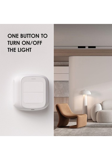 Suofeng Akıllı Ev Kontrolü İçin Zigbee Bağlantılı İki Düğmeli Beyaz Sahne Anahtarı - Uygulama İle Kullanım 1-gang