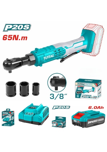 Total Tdrlı2060151 3/8 65 N.M 20V 6.0AH Akülü Cırcır Kolu
