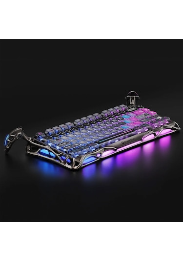 Gravastar Mercury K1 Pro+M1 Pro Kablosuz Rgb Işıklı Cyb Optik Mekanik Q Gaming Klavye Ve Optik Mouse Seti