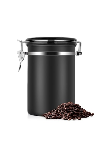 Sones Kahve Kabı Paslanmaz Çelik Çay Saklama Sandıkları Siyah Mutfak Saklama Kutusu Kahve Çay Kutuları Çay Takımı Siyah