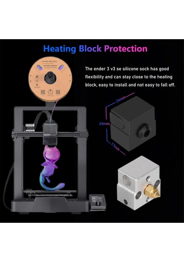 Leasetake Ender 3 V3 Se Nozul Takımı İçin 6 Adet, 3d Yazıcı Pirinç Nozulları 0,4 Mm 0,6 Mm 0,8 Mm, Yüksek Sıcaklık Dirençli Ekstruder Nozulları